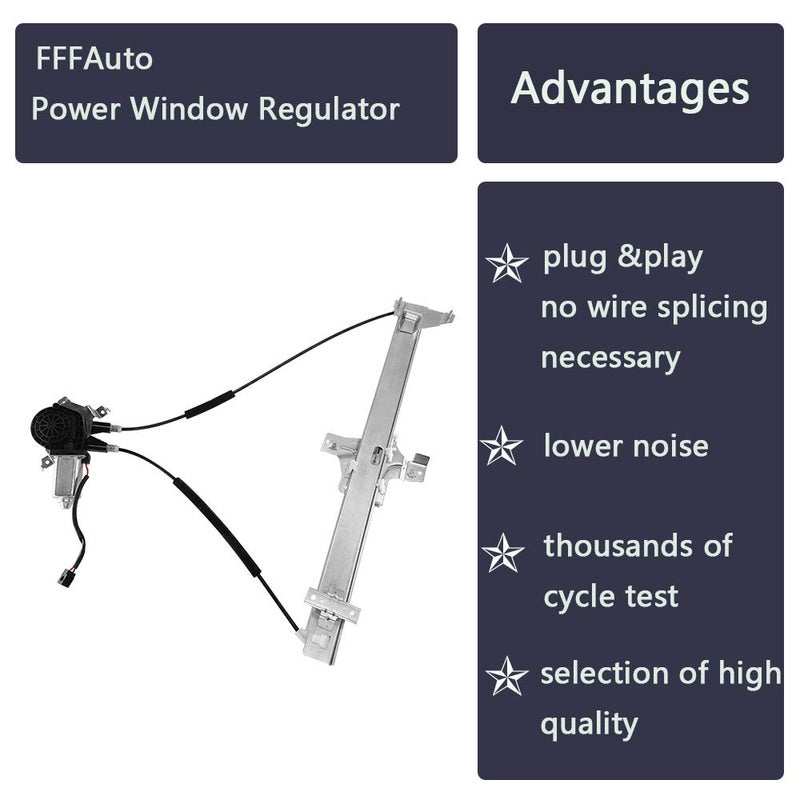 FFFauto 741-586 Front Driver Side Window Regulator Motor fit Ford E150 E250 E350 E550 Club Wagon Econoline Super Duty OEM: 11A125ï¼Œ5073325AA,Direct fit,Easy Install - Image 3